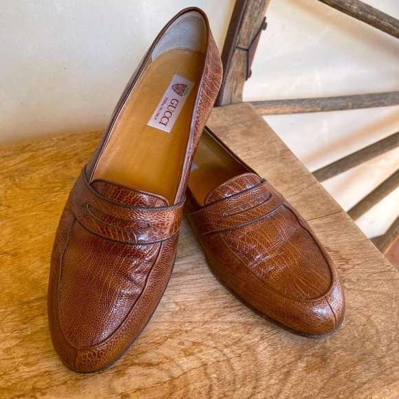 GUCCI Beautiful Genuine Crocodile Classic Loafers Womans EU40.5 US10 ITALY - Picture 14 of 15